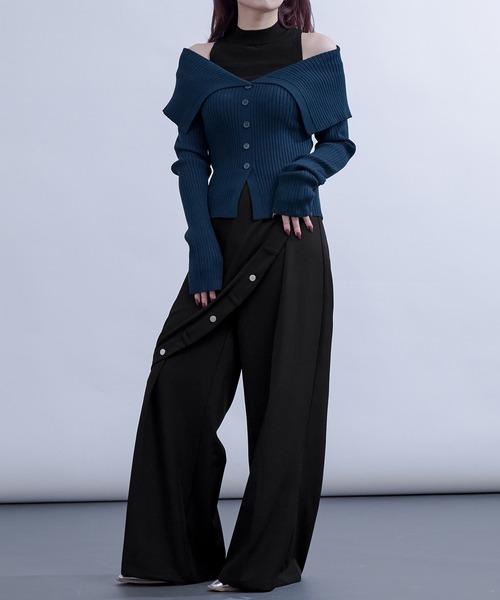 「Ellno de Mavie」 長袖ニット FREE ブルーグリーン レディース_画像4