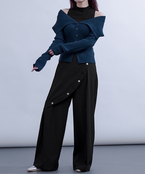 「Ellno de Mavie」 長袖ニット FREE ブルーグリーン レディース_画像5