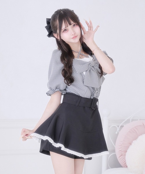 Pal elfy スカート ベルト付きフレアスカートパンツ : ZOZOTOWN Yahoo
