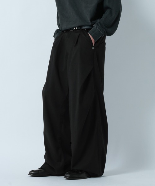 RAGEBLUE（レイジブルー） ワイドパンツ スラックス ARCH TUCK 3D
