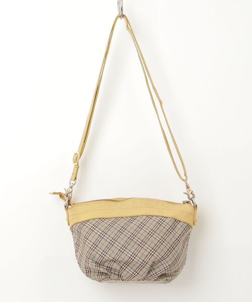 「BURBERRY BLUE LABEL」 チェック柄ショルダーバッグ - イエロー レディースの画像