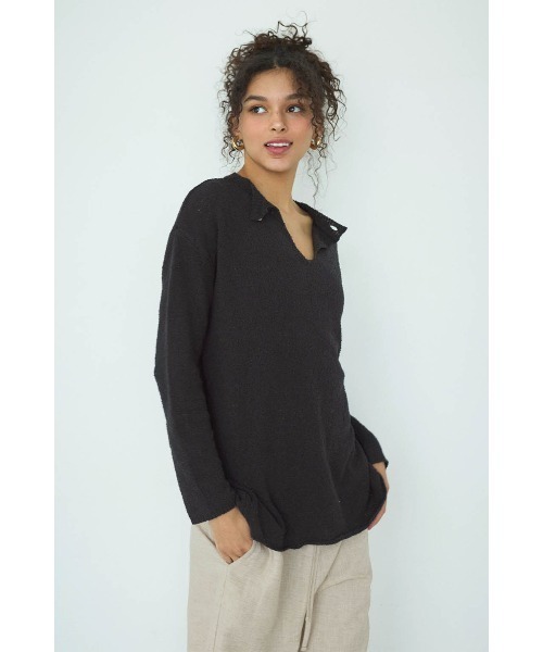alexiastam ボタンニット ALEXIA STAM（アリシアスタン） ニット セーター Button Knit Cropped
