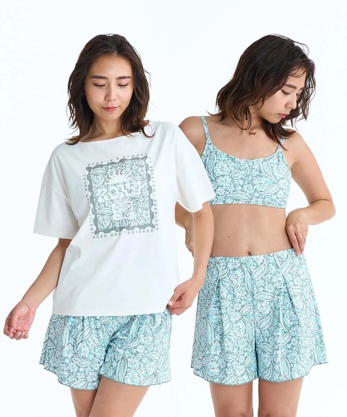 ROXY 水着　3点セット ROXY（ロキシー） 水着 水着 3点セット ビキニ ラッシュT 付き REEF