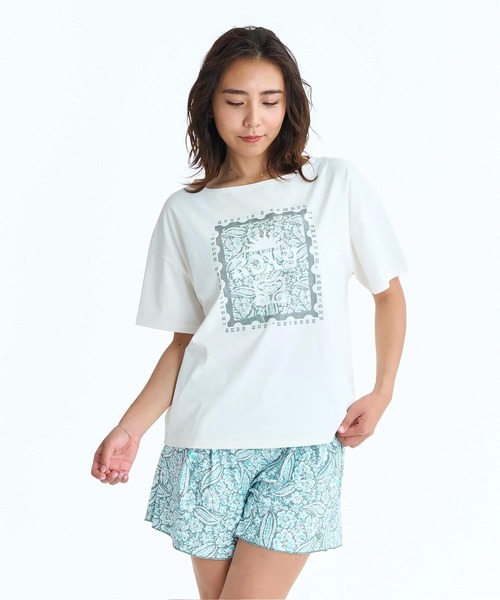 ROXY（ロキシー） 水着 水着 3点セット ビキニ ラッシュT 付き REEF
