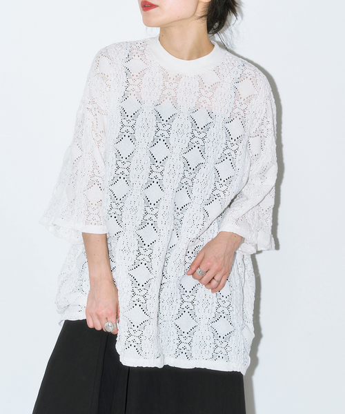 CITYSHOP（シティショップ） tシャツ 半袖 「追加2」LACE Tシャツ