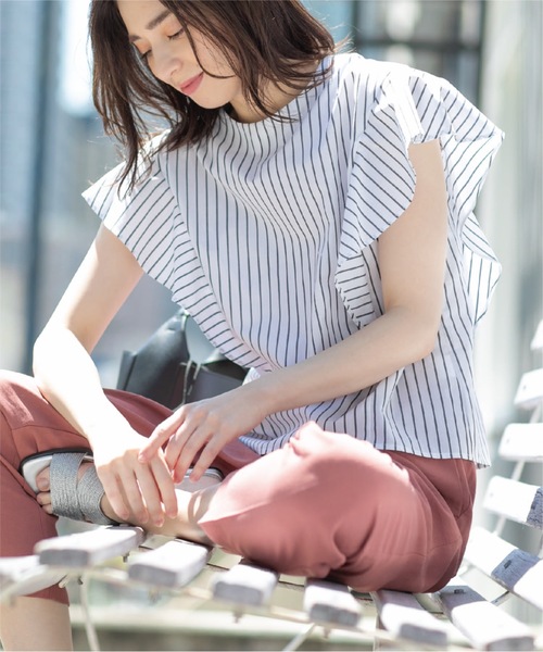 「OPAQUE.CLIP」 ノースリーブブラウス 38 ホワイト レディース_画像4