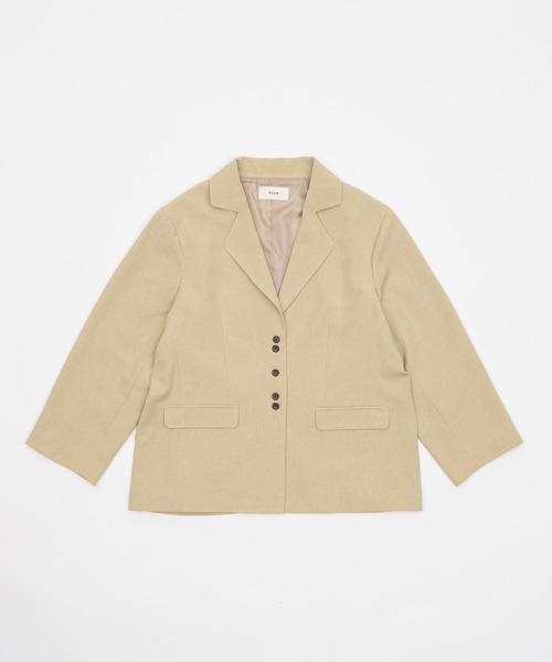 OLUN ジャケット　ベージュ OLUN ジャケット MEDIUM ブラウン レディース : ZOZOTOWN Yahoo!店