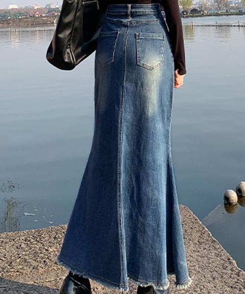 「DAY CLOSET」 デニムスカート M ブラック レディース_画像4