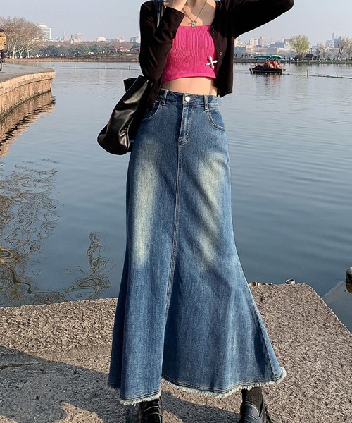 「DAY CLOSET」 デニムスカート M ブラック レディース_画像5