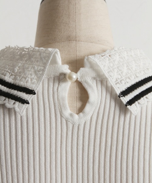 「tocco closet」 半袖ニット M ブラック レディース_画像9