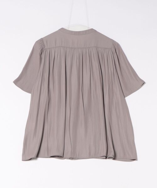 「Honeys」 「GLACIER」半袖ブラウス M チャコール レディース_画像2