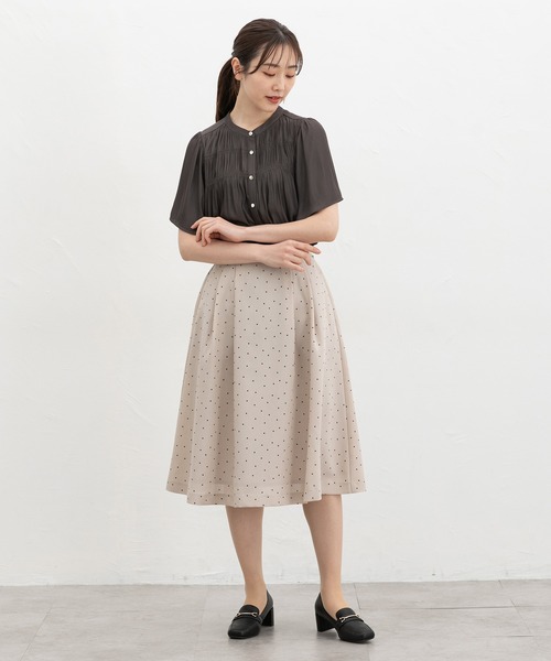 「Honeys」 「GLACIER」半袖ブラウス M チャコール レディース_画像4