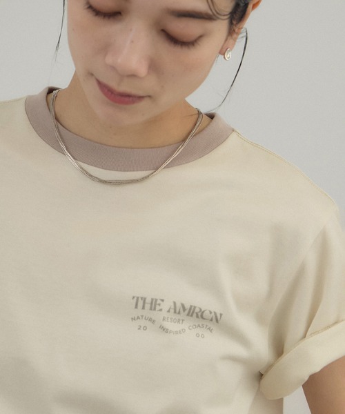 「AMERICANA」 半袖Tシャツ FREE ホワイト系その他5 レディース_画像4