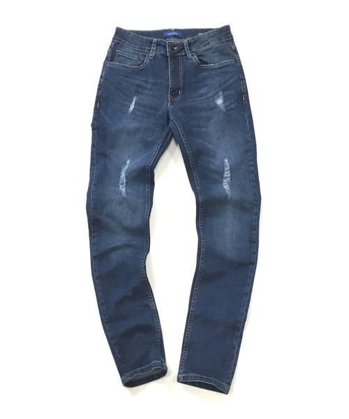 「London Denim」 スキニーデニムパンツ X-LARGE インディゴブルー メンズ_画像4