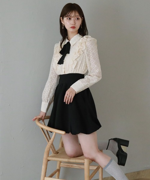「Cheek」 ドッキングワンピース MEDIUM アイボリー レディース_画像4