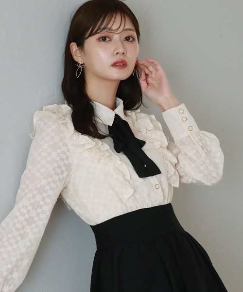 「Cheek」 ドッキングワンピース MEDIUM アイボリー レディース_画像9
