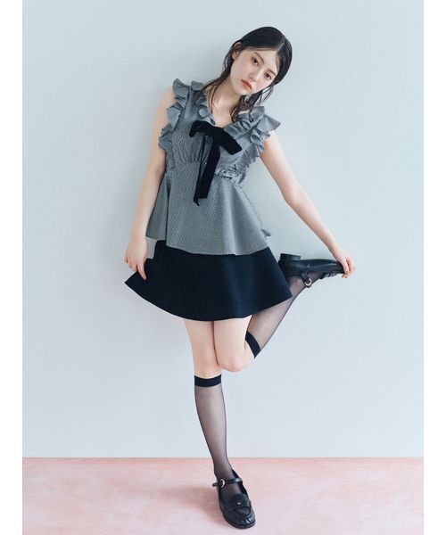 SNIDEL ノルディックプルオーバー ショートパンツセット SNIDEL（スナイデル） パンツ 「セットアップ対応」ロー切替フレアスカ