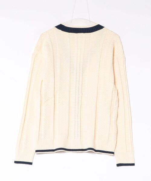 レディース 長袖 カーディガン ホワイト adidas（アディダス） カーディガン ウェア W CABLE KNIT CARDIGAN
