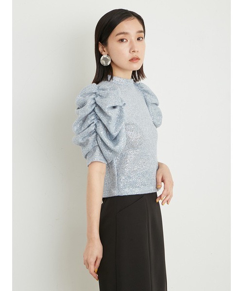 「LILY BROWN」 半袖カットソー ONE SIZE ブラック レディース_画像7