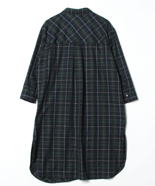 「JEANASIS」 チェック柄シャツワンピース FREE グリーン レディース_画像2