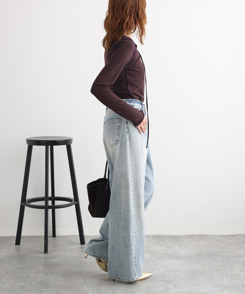 JANESMITH（ジェーンスミス） tシャツ WOOL RIB FRONT STRING PULLOVER