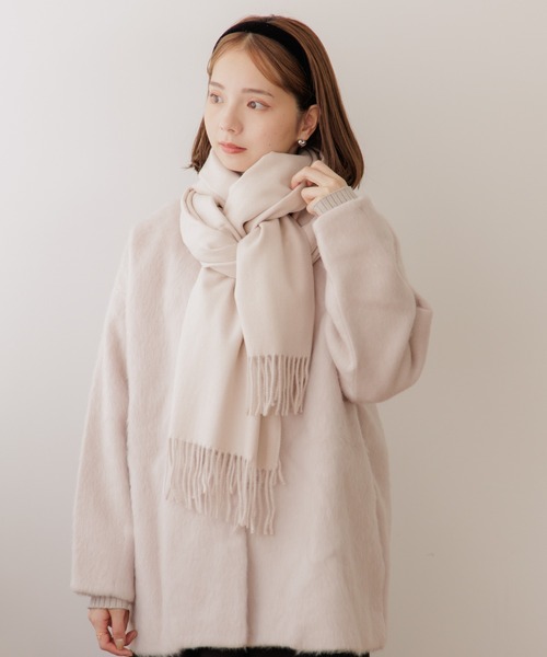 flower マフラー ストール スムースマフラー レディース : ZOZOTOWN