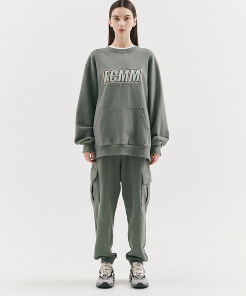 ★韓国の人気★【FCMM】★OBLIQUE GLAMPING SWEATSHIR.T★ FCMM トレーナー スウェット OBLIQUE GLAMPING SWEATSHIRT