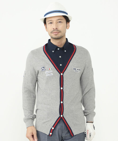 カーディガン BEAMS GOLF PURPLE LABEL / タラッティ ライン カーディガン02