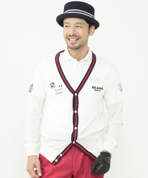 カーディガン BEAMS GOLF PURPLE LABEL / タラッティ ライン カーディガン01