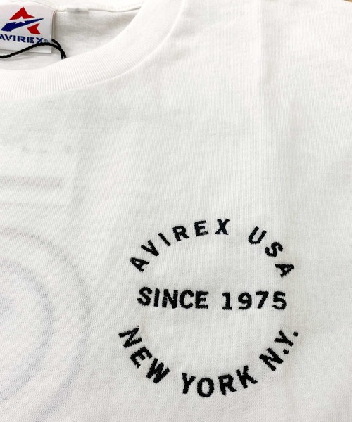 AVIREX tシャツ VARSITY LOGO 2.0 ロングTシャツ メンズ
