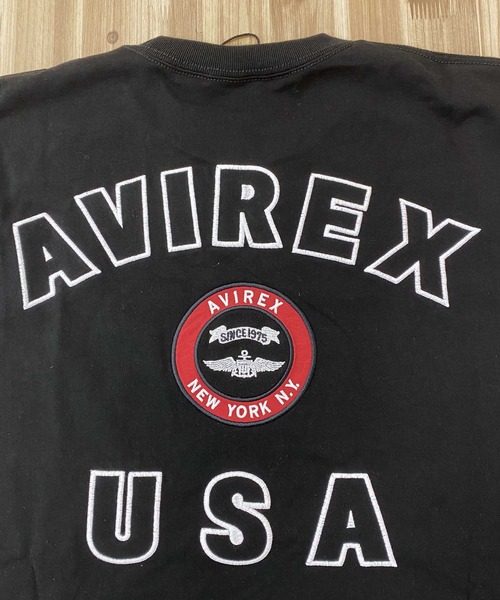 AVIREX tシャツ VARSITY LOGO 2.0 ロングTシャツ メンズ
