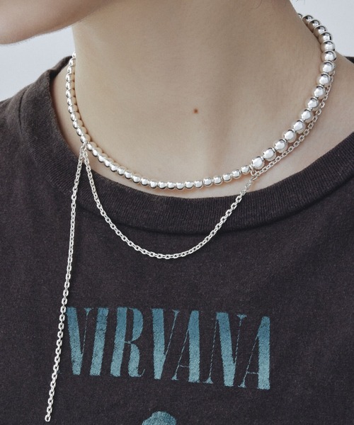 ネックレス 「quip queint」bowling mix chain necklace QU029 レディースの画像