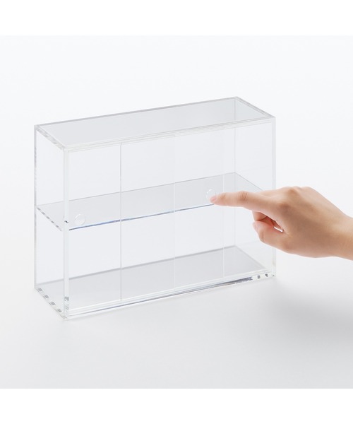 無印良品（MUJI） 収納 アクリルコレクションスタンド引き扉付き・小