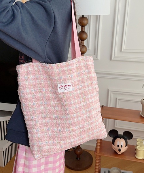 aimoha（アイモハ） トートバッグ パステルツイードトートバッグ