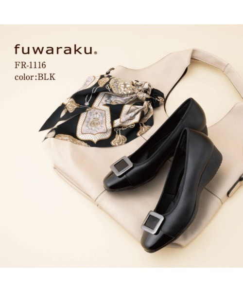 バックル付きブラックパンプス fuwaraku（フワラク） パンプス スニーカーパンプス (バックルタイプ