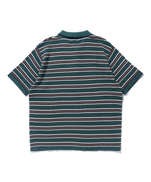 大人気 XLARGE STRIPED MESH KNIT POLO SHIRT 暑い季節でも快適 XLARGE ポロシャツ STRIPED MESH KNIT POLO SHIRT メンズ