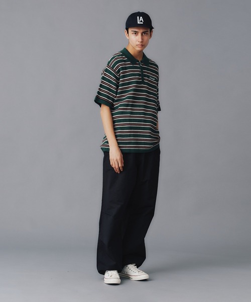 大人気 XLARGE STRIPED MESH KNIT POLO SHIRT 暑い季節でも快適 XLARGE ポロシャツ STRIPED MESH KNIT POLO SHIRT メンズ