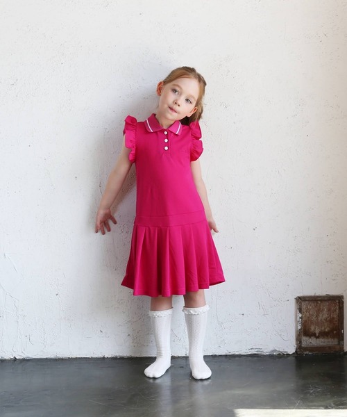 ワンピース pink Rora ワンピース サーラ プリーツ ピンク キッズ 子供服 女の子