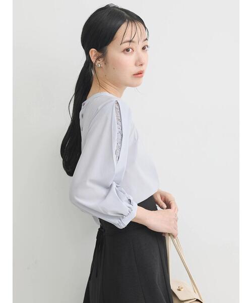 ブラウス シャツ レーススリーブシャツ レディース earth music&ecology ブラウス シャツ レーススリーブブラウス