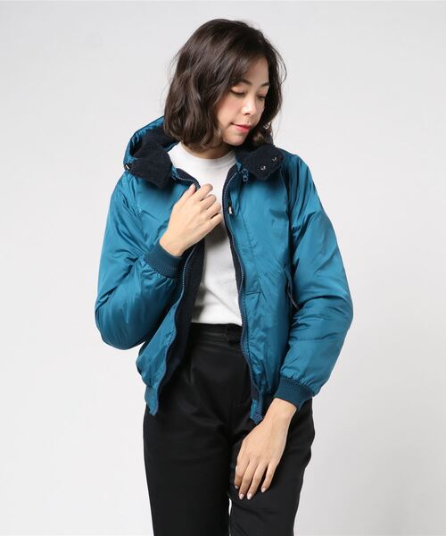 HYSTERIC GLAMOUR」 ナイロンブルゾン MEDIUM ブルー レディース  