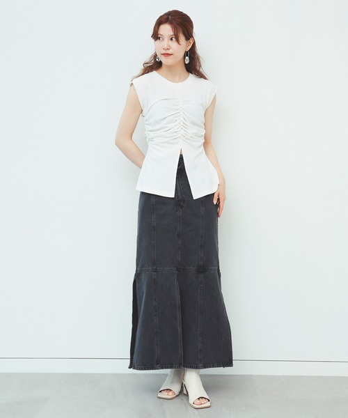 「Ray BEAMS」 ノースリーブブラウス - ブラック レディース Ray BEAMS 「Ray BEAMS」 ノースリーブブラウス ONE SIZE