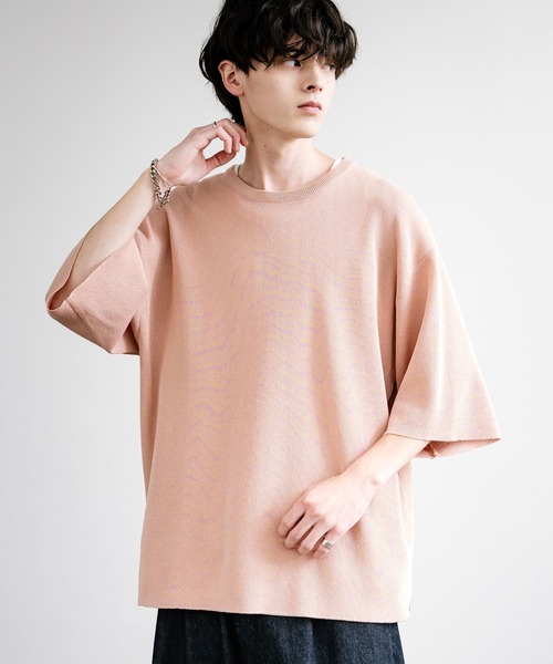 ONCILY セーター ニット SILVER BUTTON SHAGGY KNIT POLO