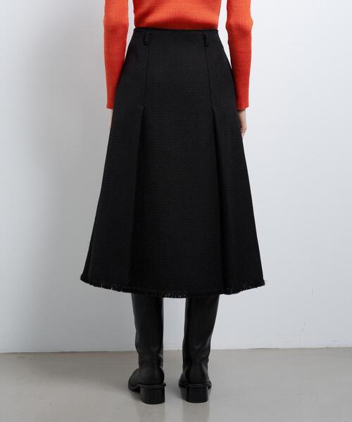 ランバン　膝丈スカート LANVIN en Bleu スカート ツイードタックスカート : ZOZOTOWN