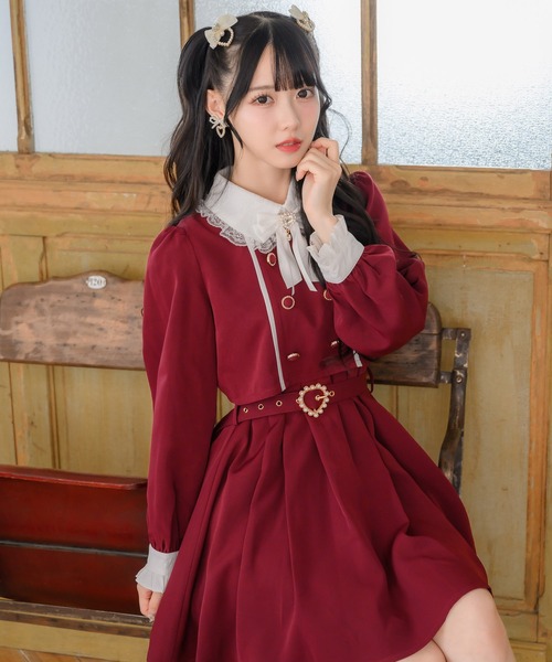 ROJITA（ロジータ） ワンピース ツーピー風ダブルボタンワンピース