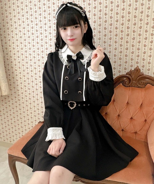 ROJITA（ロジータ） ワンピース ツーピー風ダブルボタンワンピース