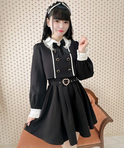 ROJITA（ロジータ） ワンピース ツーピー風ダブルボタンワンピース