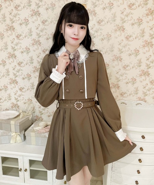 ROJITA（ロジータ） ワンピース ツーピー風ダブルボタンワンピース