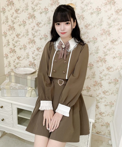 ROJITA（ロジータ） ワンピース ツーピー風ダブルボタンワンピース
