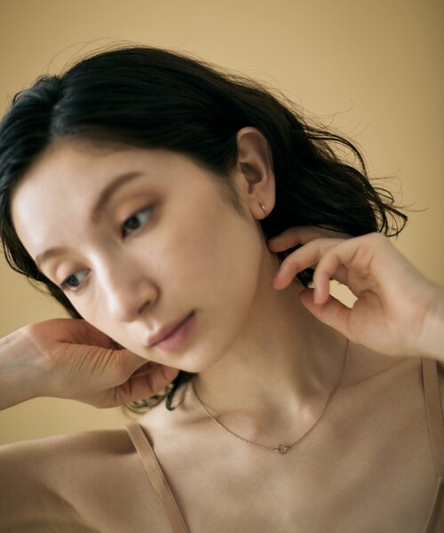 ネックレス 「トーン」 K18RBG ダイヤモンド ネックレス スキニー レディースの画像