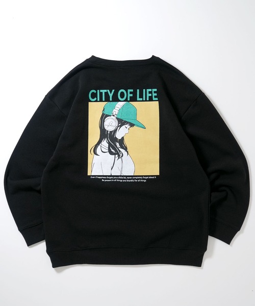 Starting Over トレーナー スウェット back print illustration